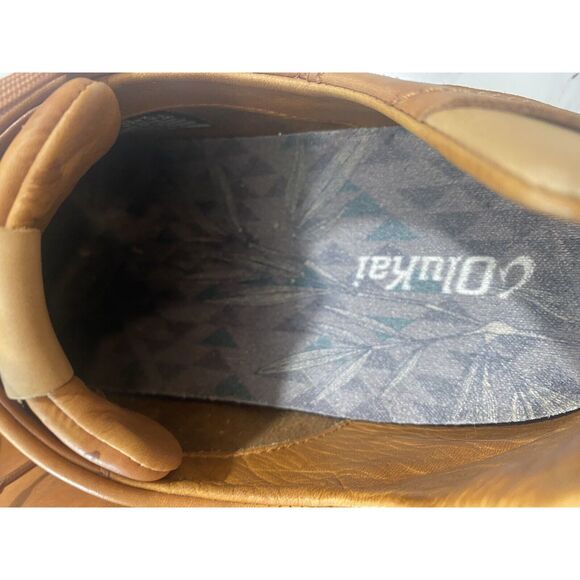 OluKai Lae'ahi Li'ili Sneakers Mens Size 13 Brown Full Grain Leather Shoes - Picture 7 of 9